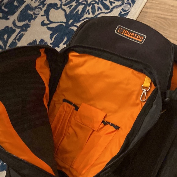 Burton Bags Vintage Burton Backpack Black And Orange Poshmark